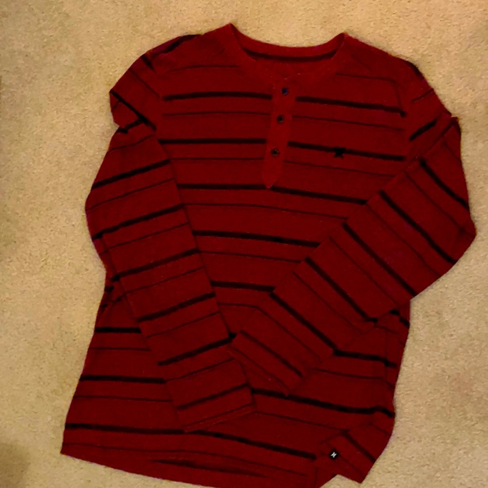 Hurley long sleeve Henley.